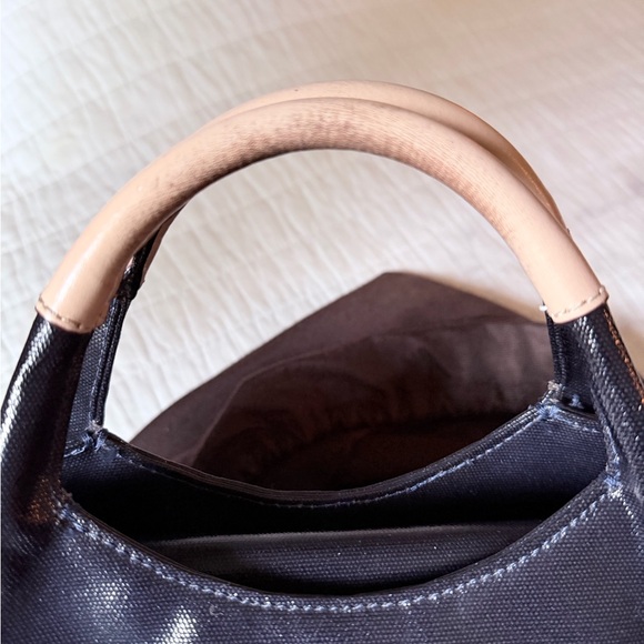 Kate Spade Shiny Black Tote with Tan Handles - Picture 13 of 13